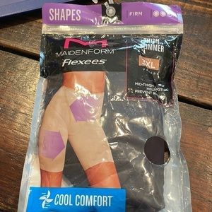 NEW on package maidenform black cool comfort thigh slimming shareware size 3xl